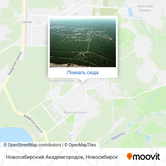 Карта Новосибирский Академгородок