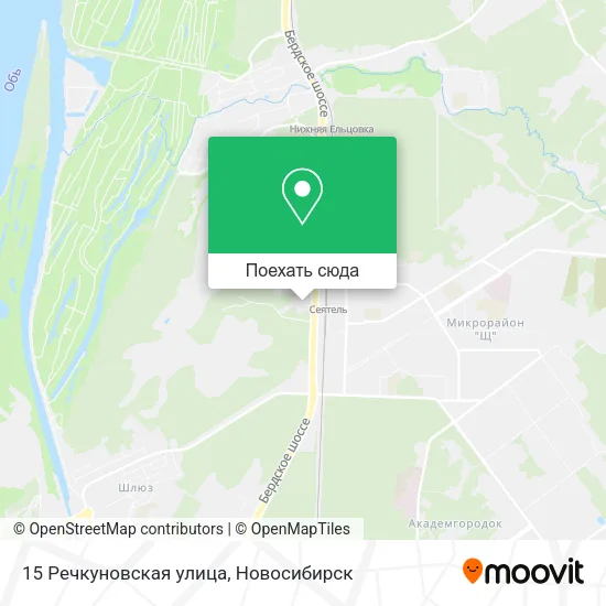 Карта 15 Речкуновская улица