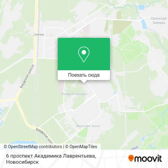 Карта 6 проспект Академика Лаврентьева