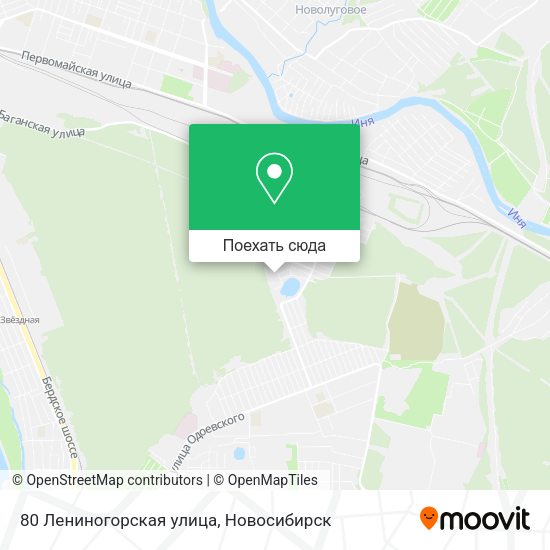 Карта 80 Лениногорская улица
