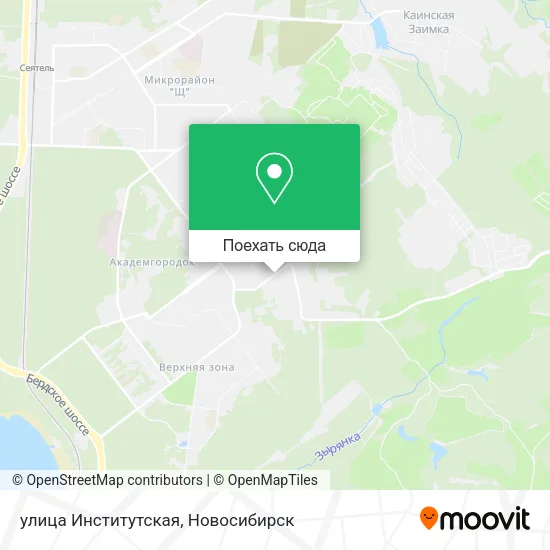 Карта улица Институтская