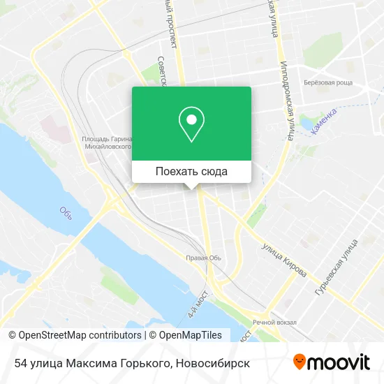 Карта 54 улица Максима Горького