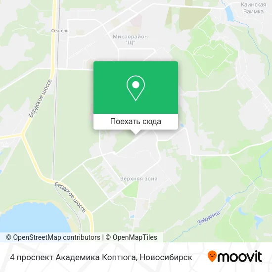 Карта 4 проспект Академика Коптюга