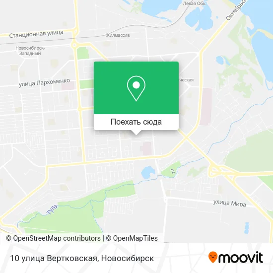 Карта 10 улица Вертковская