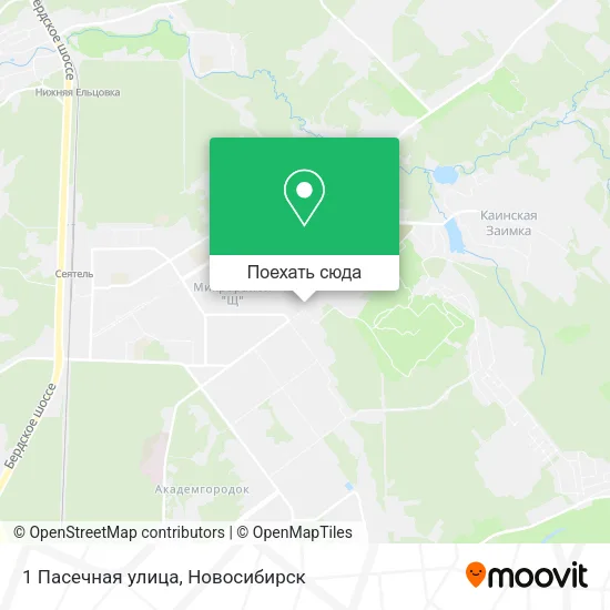 Карта 1 Пасечная улица