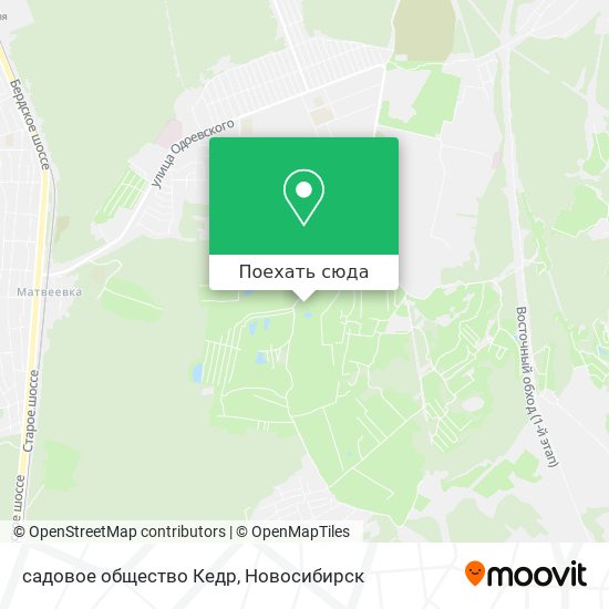 Карта садовое общество Кедр
