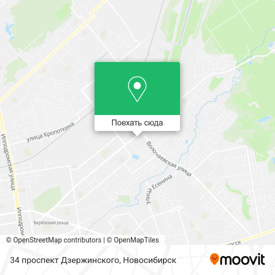 Карта 34 проспект Дзержинского