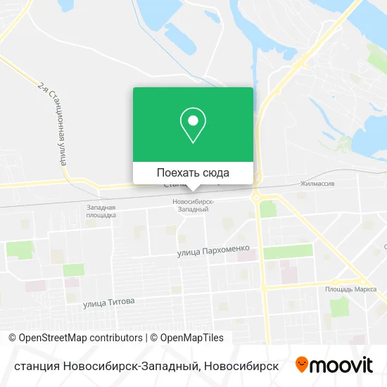 Карта станция Новосибирск-Западный