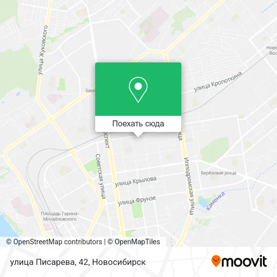Карта улица Писарева, 42
