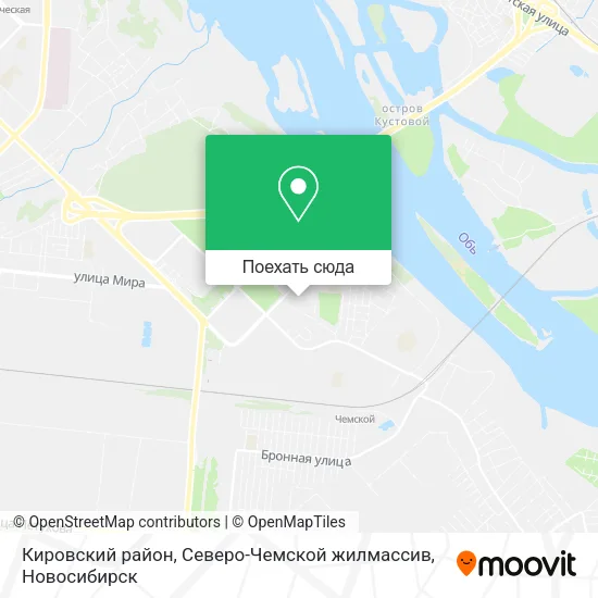 Карта Кировский район, Северо-Чемской жилмассив
