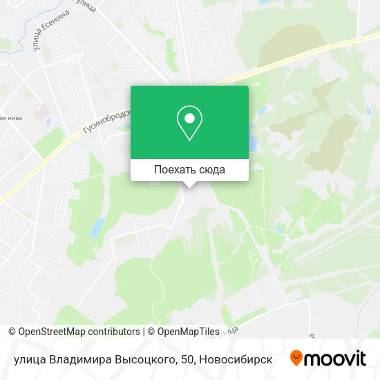 Карта улица Владимира Высоцкого, 50