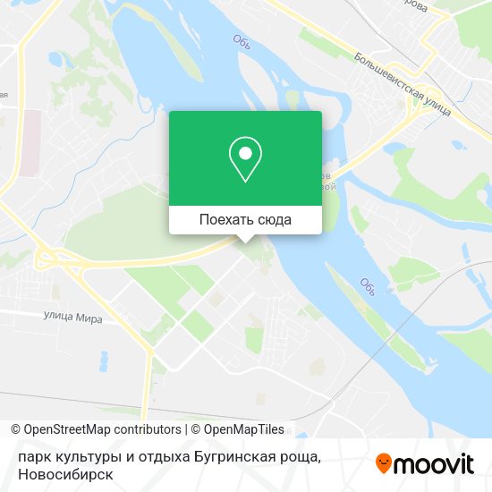 Карта парк культуры и отдыха Бугринская роща