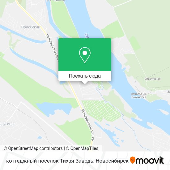 Карта коттеджный поселок Тихая Заводь
