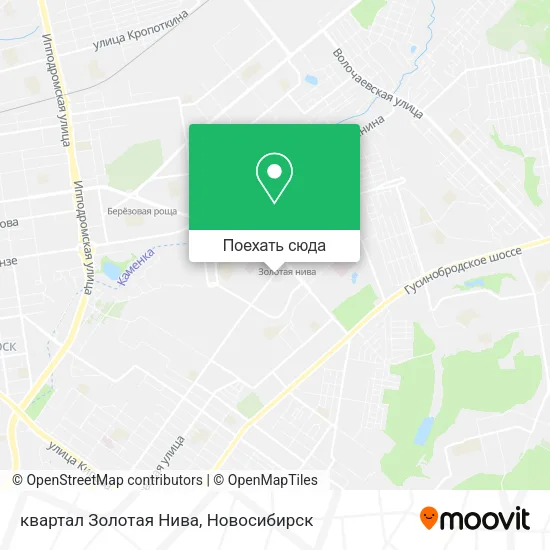 Карта квартал Золотая Нива