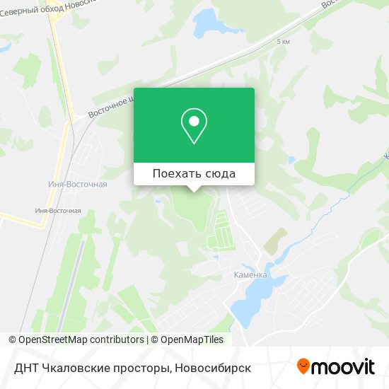 Карта ДНТ Чкаловские просторы