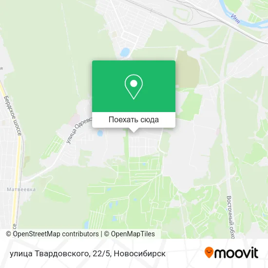 Карта улица Твардовского, 22/5