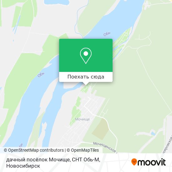 Карта дачный посёлок Мочище, СНТ Обь-М
