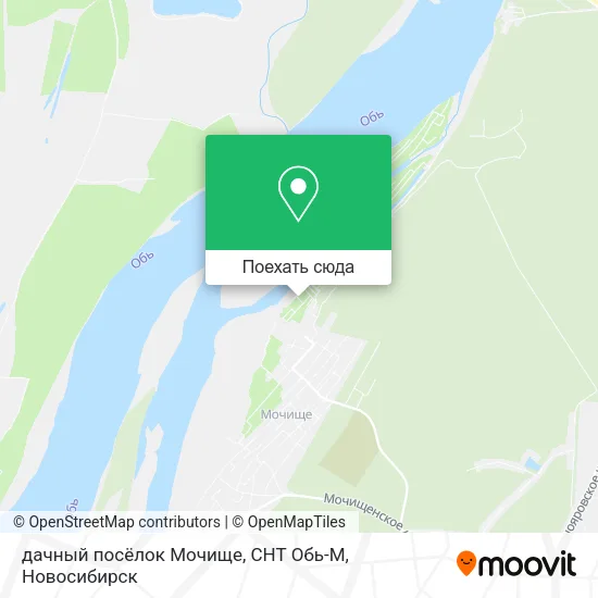 Карта дачный посёлок Мочище, СНТ Обь-М