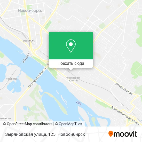 Карта Зыряновская улица, 125