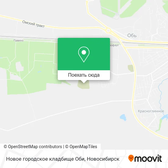 Карта Новое городское кладбище Оби