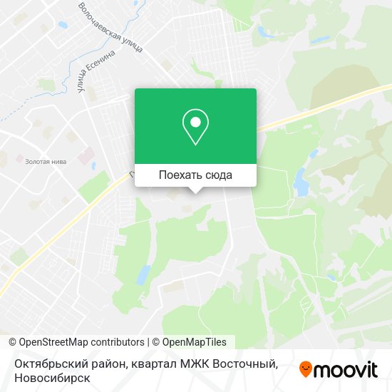 Карта Октябрьский район, квартал МЖК Восточный