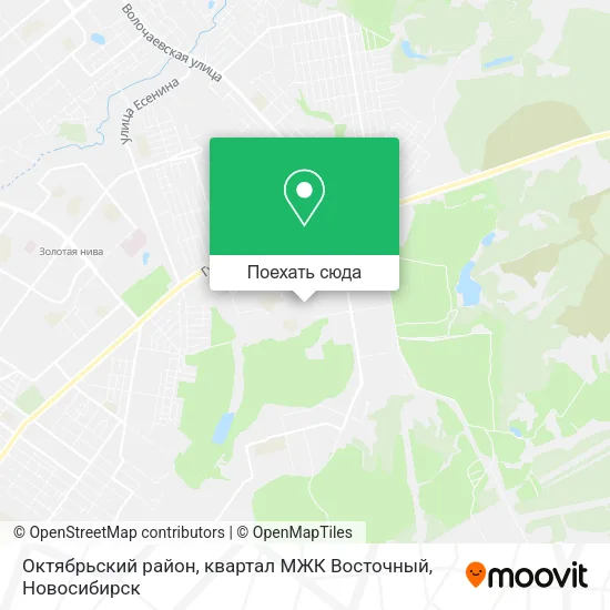 Карта Октябрьский район, квартал МЖК Восточный