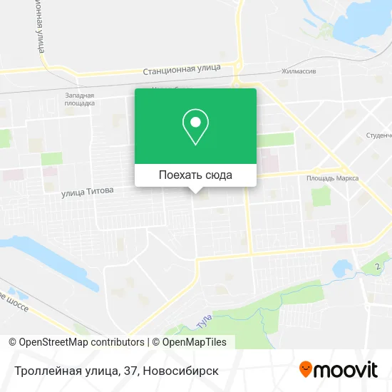 Карта Троллейная улица, 37