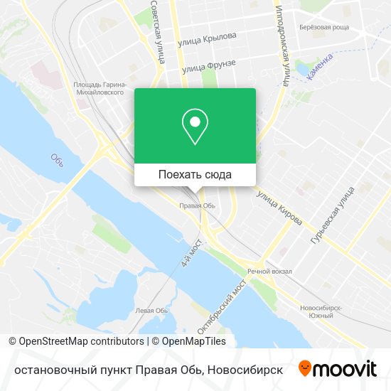Карта остановочный пункт Правая Обь