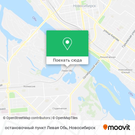 Карта остановочный пункт Левая Обь