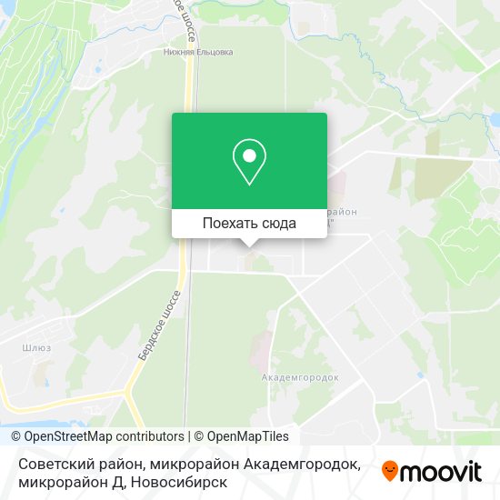 Карта Советский район, микрорайон Академгородок, микрорайон Д