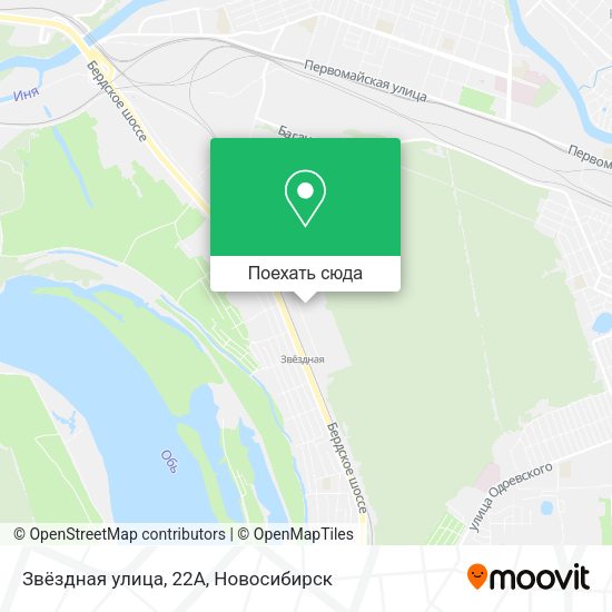 Карта Звёздная улица, 22А