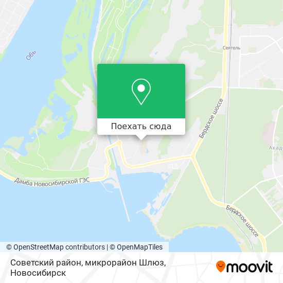 Карта Советский район, микрорайон Шлюз