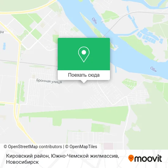 Карта Кировский район, Южно-Чемской жилмассив
