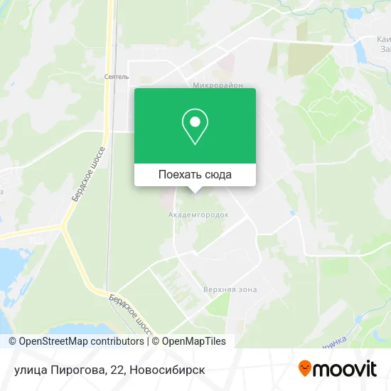 Карта улица Пирогова, 22