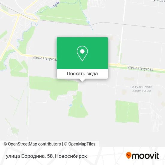 Карта улица Бородина, 58