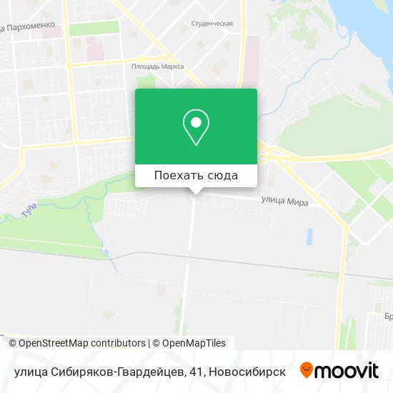 Карта улица Сибиряков-Гвардейцев, 41