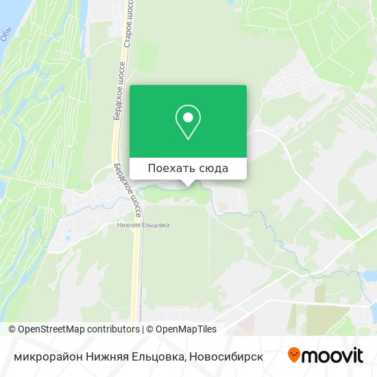 Карта микрорайон Нижняя Ельцовка