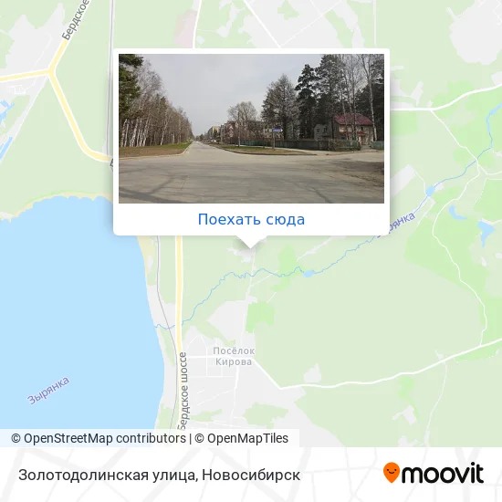 Карта Золотодолинская улица