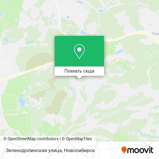 Карта Зеленодолинская улица