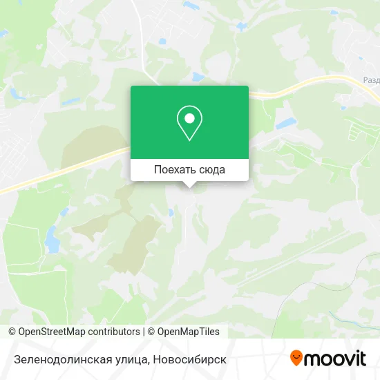 Карта Зеленодолинская улица