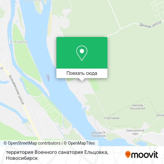 Карта территория Военного санатория Ельцовка