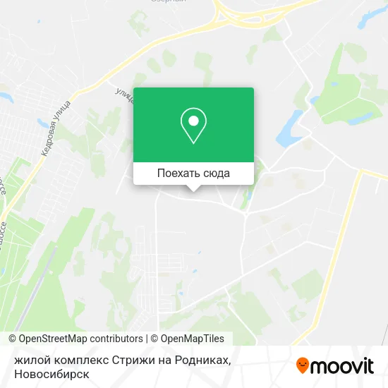 Карта жилой комплекс Стрижи на Родниках