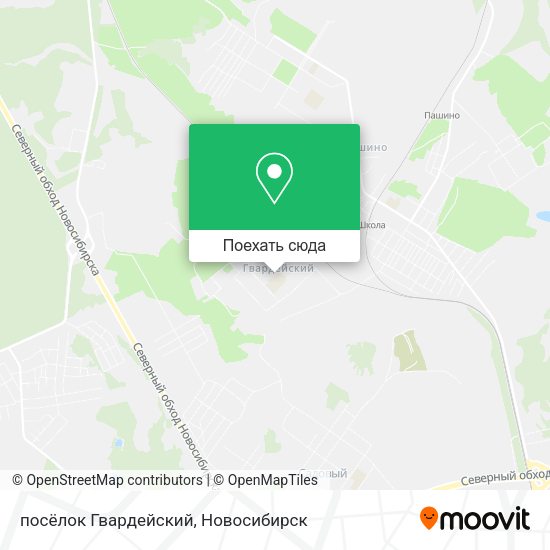 Карта посёлок Гвардейский