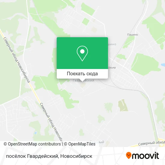 Карта посёлок Гвардейский