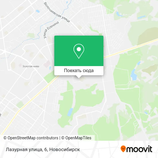 Карта Лазурная улица, 6