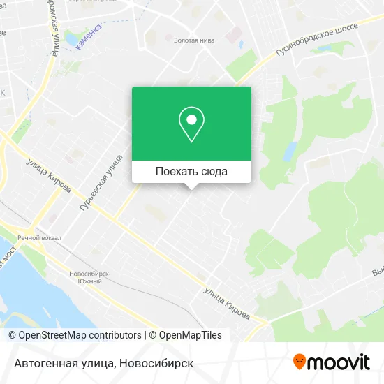 Карта Автогенная улица