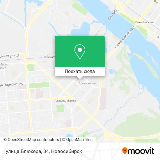 Карта улица Блюхера, 34
