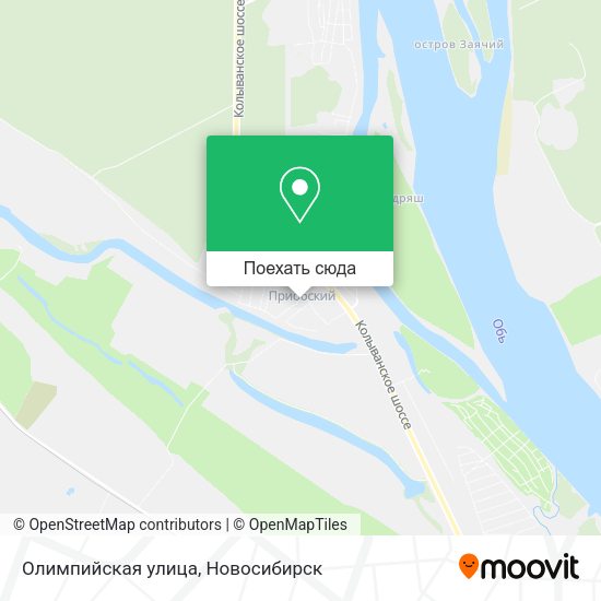 Карта Олимпийская улица