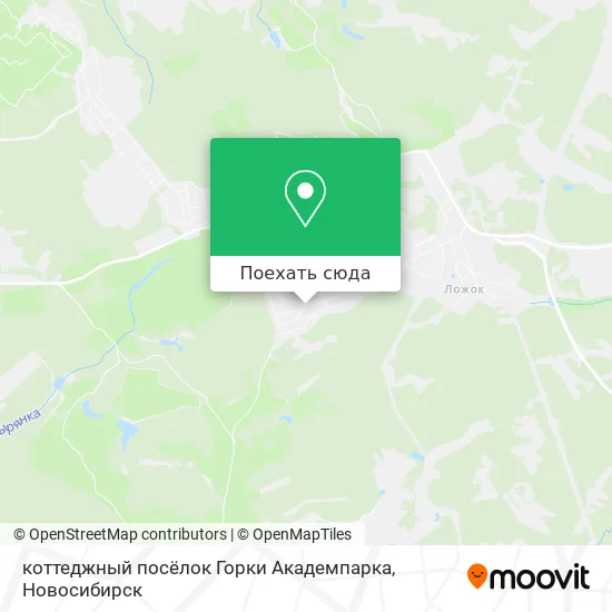 Карта коттеджный посёлок Горки Академпарка
