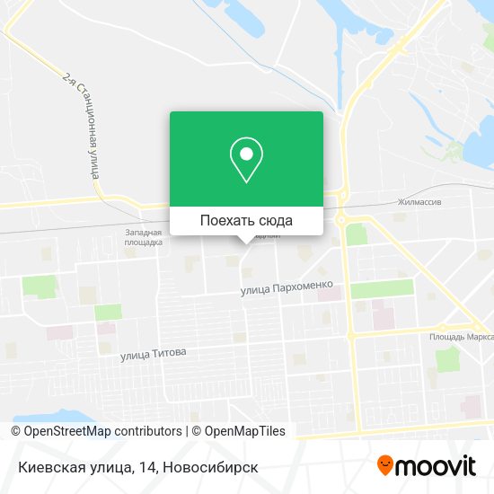 Карта Киевская улица, 14